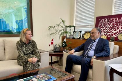 Danish Ambassador Maja Derrous Mortensen discusses water cooperation in Pakistan