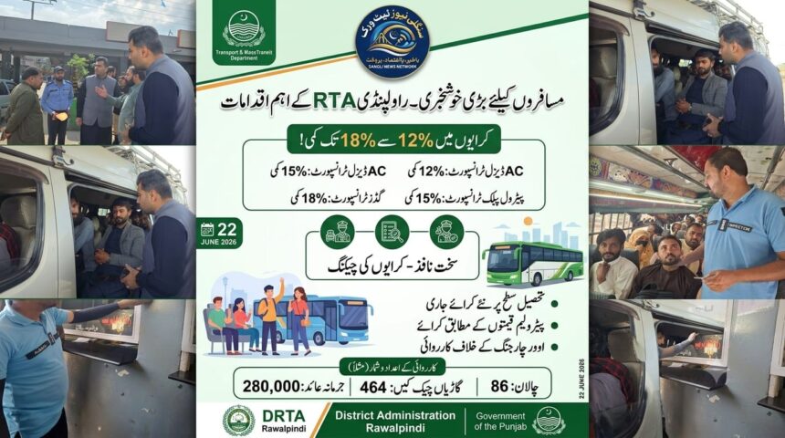 transport fares cut - Rawalpindi transport fares cut by up to 18%