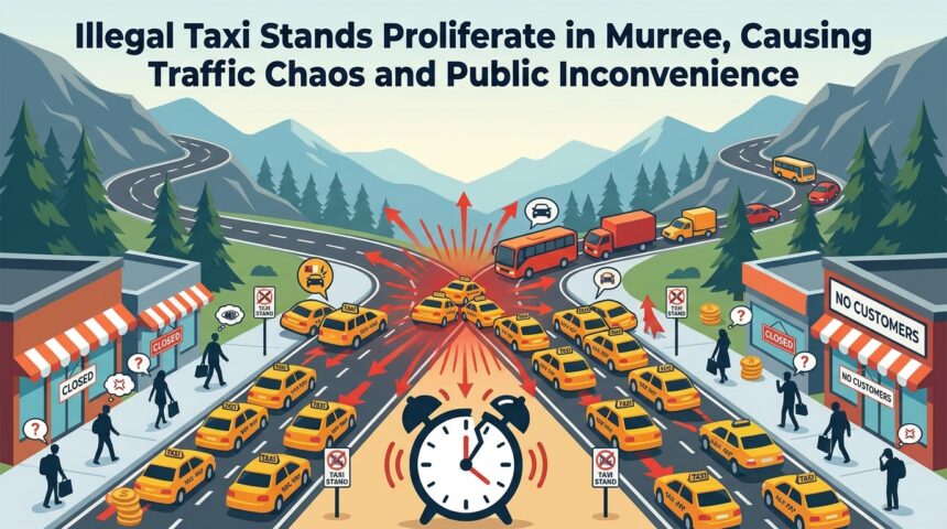 Illegal Taxi Stands Proliferate in Murree, Causing Traffic Chaos and Public Inconvenience