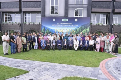 Chairman PAEC Dr Raja Ali Raza Anwar addressing the closing ceremony of the 51st International Nathiagali Summer College