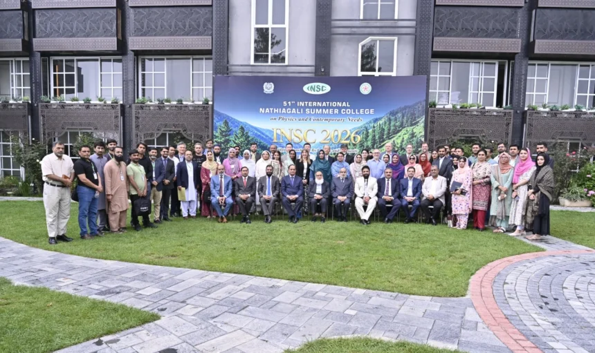 Chairman PAEC Dr Raja Ali Raza Anwar addressing the closing ceremony of the 51st International Nathiagali Summer College