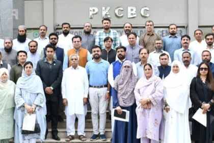 PMAS-AAUR faculty members and trainers at the AI training closing ceremony