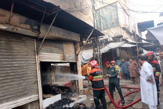 Attock Fire Breaks Out at Clothing Shop in Meena Bazaar Brought Under Control