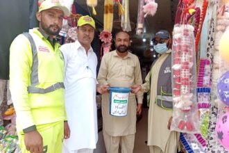 Clean Punjab Campaign in Kahuta: Dustbins Distributed Among Shopkeepers