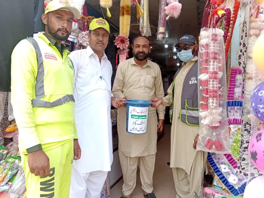 Clean Punjab Campaign in Kahuta: Dustbins Distributed Among Shopkeepers