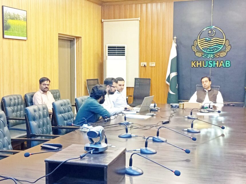 DC Khushab Reviews Progress Under Suthra Punjab Programme