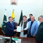 Dr. Muhammad Najeeb Naqi Khan, the Pakistan Muslim League-Nawaz (PML-N) candidate for the election of President of Azad Jammu and Kashmir, has submitted his nomination papers.