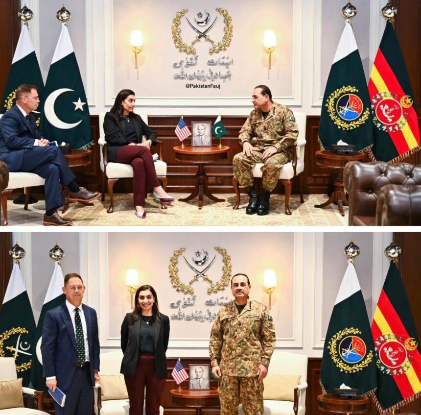 US Afghanistan War Commission Delegation Calls on Field Marshal Asim Munir at GHQ