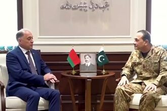 Belarus Security Council Secretary Aleksandr Volfovich Meets Field Marshal Asim Munir at GHQ