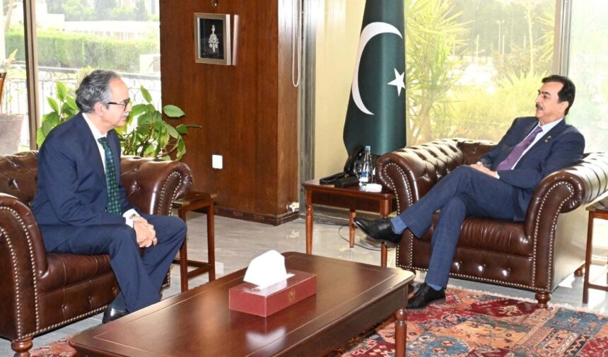 Foreign Secretary Asim Iftikhar Ahmad Calls on Senate Chairman Yousuf Raza Gilani