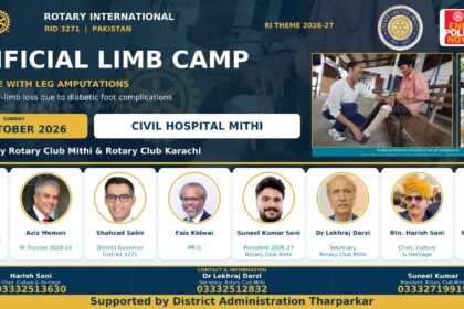 Free Prosthetic Leg Camp Announced in Tharparkar