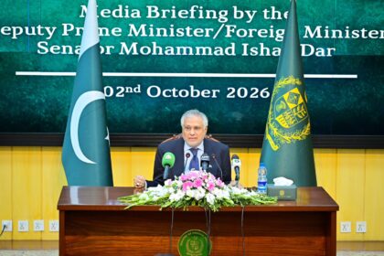 Ishaq Dar Briefs Media on Pakistan’s Diplomatic Engagements at UNGA