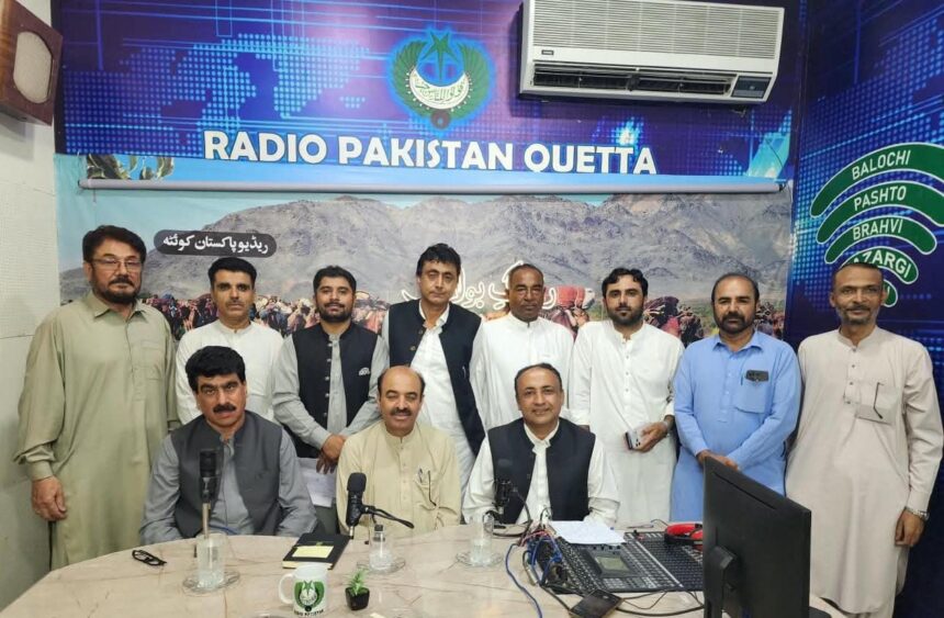 MNA and NA Information & Broadcasting Committee Chairman Pullain Baloch Visits Radio Station in Quetta