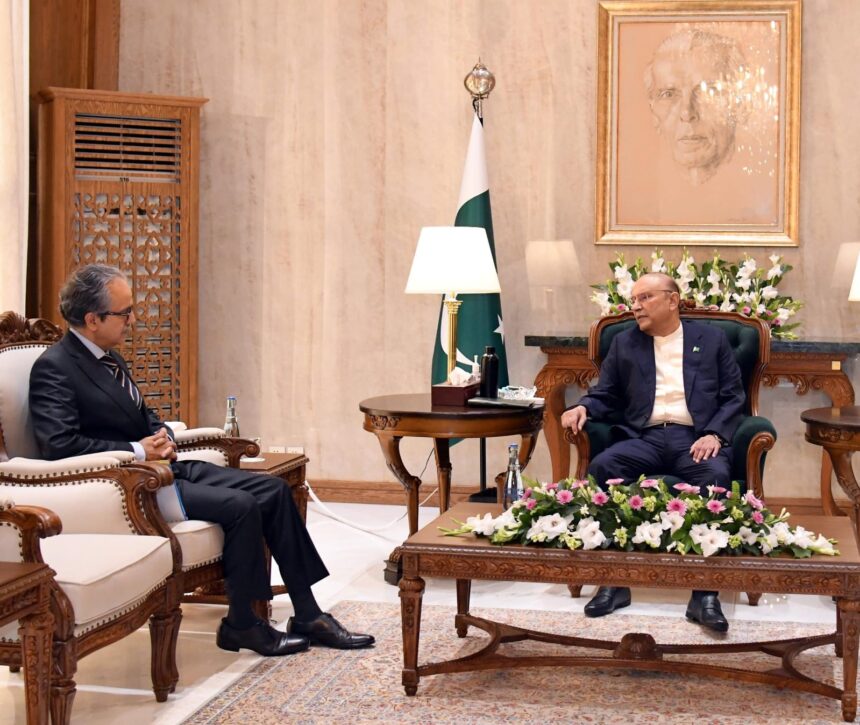 President Asif Ali Zardari Meets Newly Appointed Foreign Secretary Asim Iftikhar Ahmad