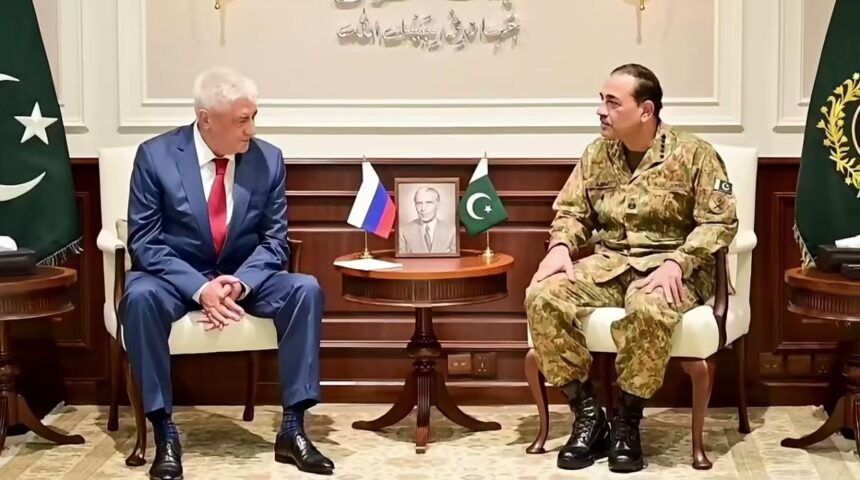 Russian Interior Minister Vladimir Kolokoltsev Meets Field Marshal Asim Munir at GHQ