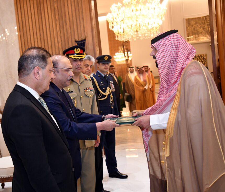 Saudi Ambassador-Designate Presents Credentials to President Asif Ali Zardari