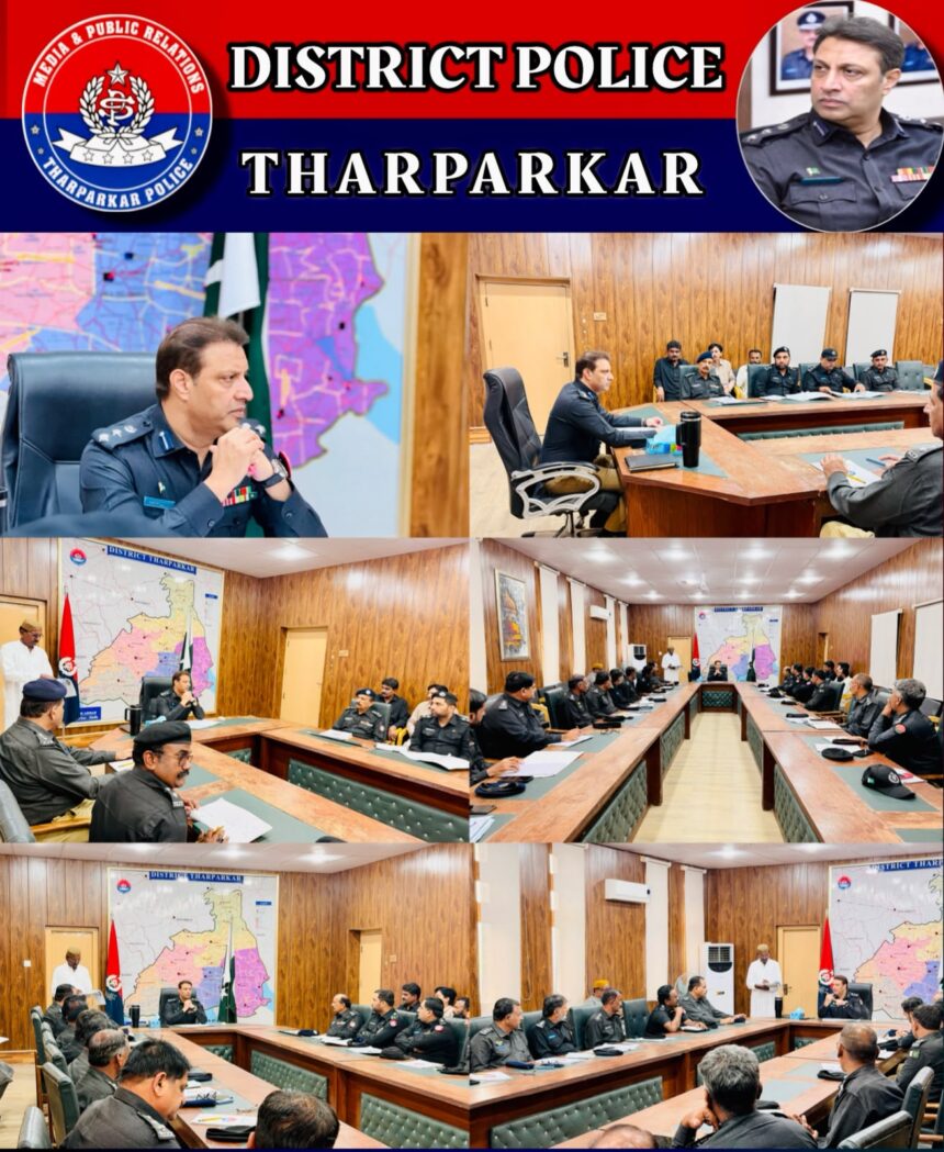 Tharparkar Police Hold Crime Review Meeting Under SSP Arif Aziz